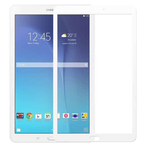 Microsonic Samsung Galaxy Tab E 9.6'' T560 Tam Kaplayan Temperli Cam Ekran Koruyucu Beyaz