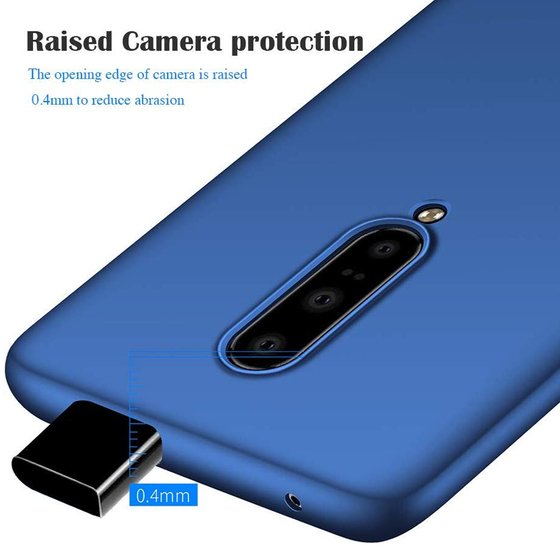 Microsonic Matte Silicone OnePlus 7 Pro Kılıf Lacivert