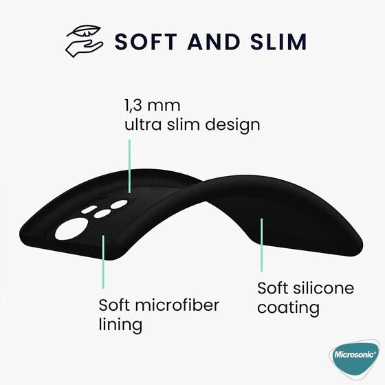 Microsonic Matte Silicone Xiaomi Mi 12 Lite Kılıf Siyah