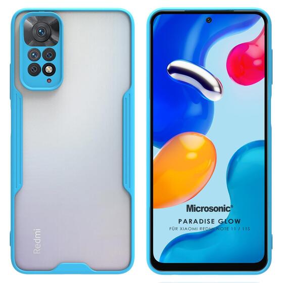 Microsonic Xiaomi Redmi Note 11 Kılıf Paradise Glow Turkuaz