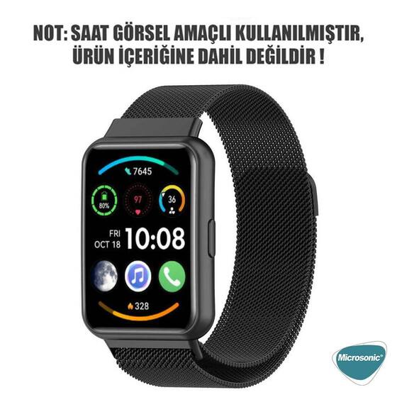 Microsonic Huawei Watch Fit 2 Milanese Loop Kordon Gümüş