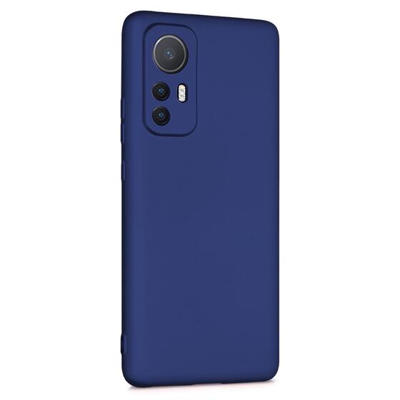 Microsonic Matte Silicone Xiaomi Mi 12 Lite Kılıf Lacivert