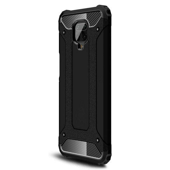 Microsonic Xiaomi Redmi Note 9S Kılıf Rugged Armor Siyah