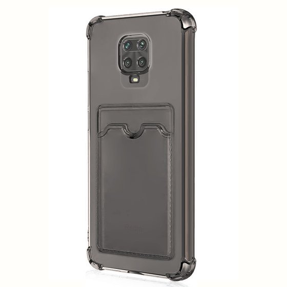 Microsonic Xiaomi Redmi Note 9 Pro Max Card Slot Shock Kılıf Füme