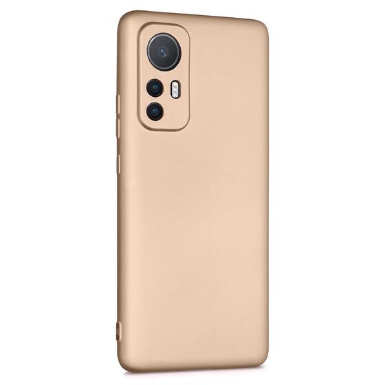 Microsonic Matte Silicone Xiaomi Mi 12 Lite Kılıf Gold