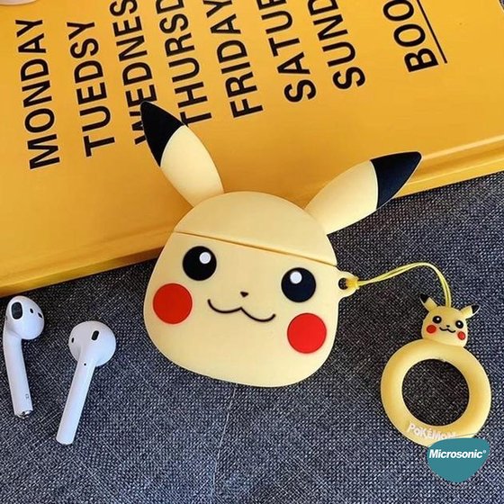 Microsonic Apple AirPods 1. Nesil / 2. Nesil Kılıf Pikachu