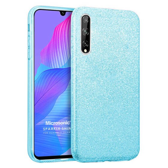 Microsonic Huawei P Smart S Kılıf Sparkle Shiny Mavi