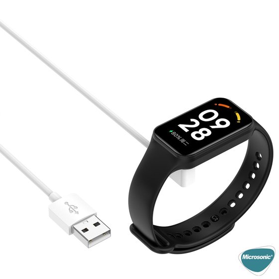 Microsonic Xiaomi Smart Band 9 Pro Manyetik USB Şarj Kablosu Beyaz
