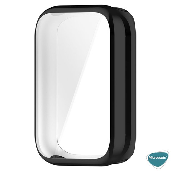 Microsonic Xiaomi Smart Band 8 Pro Kılıf 360 Full Round Soft Silicone Siyah