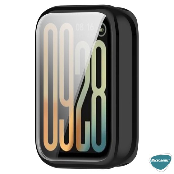 Microsonic Xiaomi Smart Band 8 Pro Kılıf 360 Full Round Soft Silicone Siyah