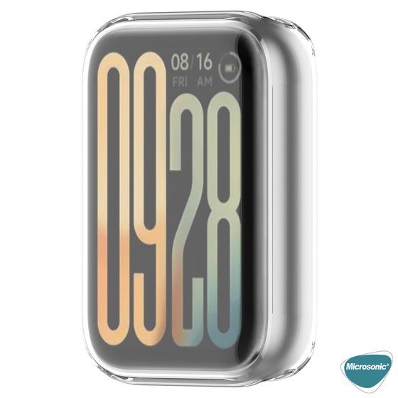 Microsonic Xiaomi Smart Band 8 Pro Kılıf 360 Full Round Soft Silicone Şeffaf