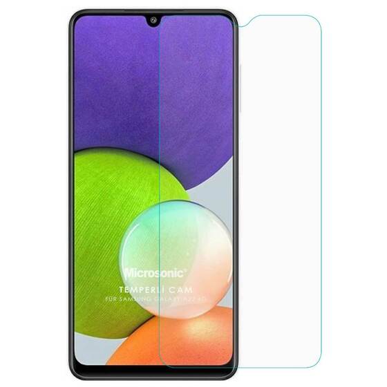 Microsonic Samsung Galaxy A22 4G Tempered Glass Cam Ekran Koruyucu