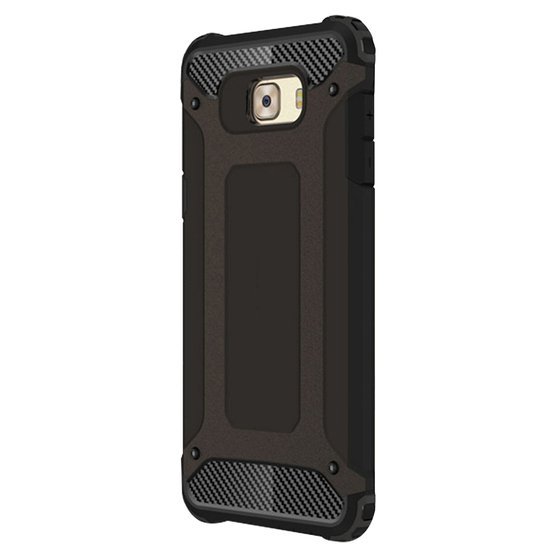 Microsonic Samsung Galaxy C7 Pro Kılıf Rugged Armor Siyah