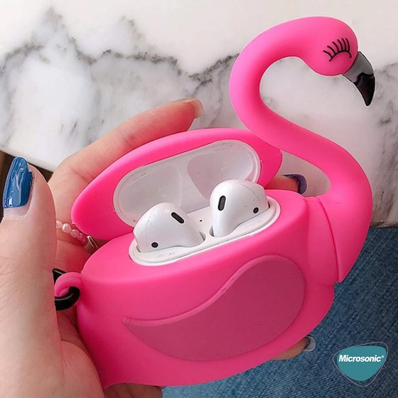 Microsonic Apple AirPods 1. Nesil / 2. Nesil Kılıf Flamingo