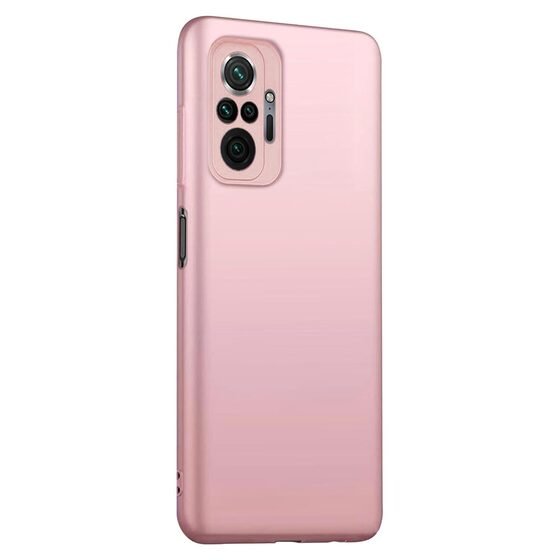 Microsonic Matte Silicone Xiaomi Redmi Note 10 Pro Max Kılıf Rose Gold