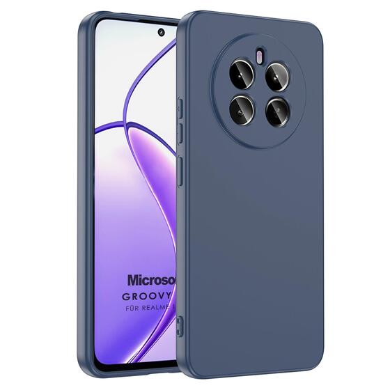 Microsonic Realme 12 Plus Kılıf Groovy Soft Lacivert