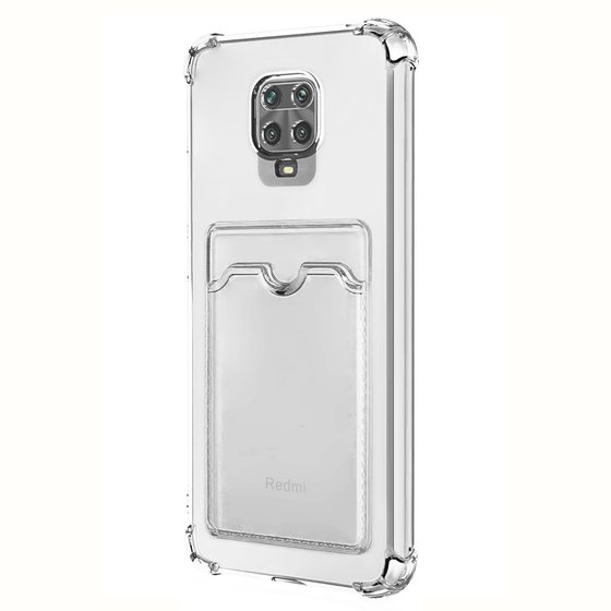 Microsonic Xiaomi Redmi Note 9 Pro Max Card Slot Shock Kılıf Şeffaf