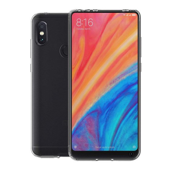 Microsonic Xiaomi Mi Mix 2S Kılıf 6 tarafı tam full koruma 360 Clear Soft Şeffaf