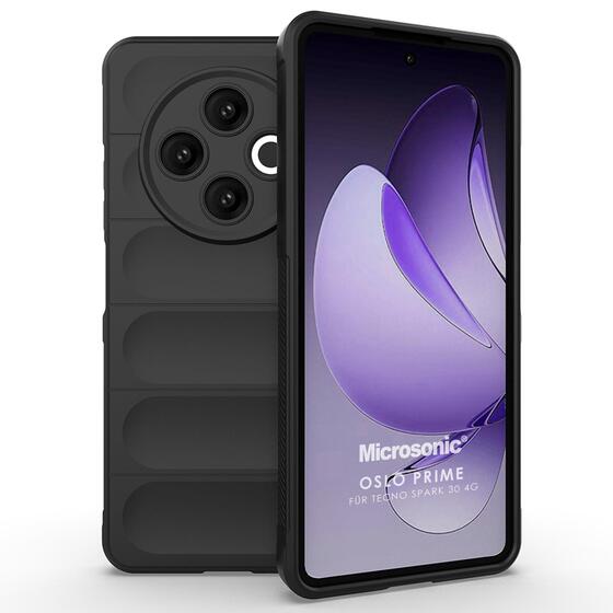 Microsonic TECNO Spark 30 4G Kılıf Oslo Prime Siyah