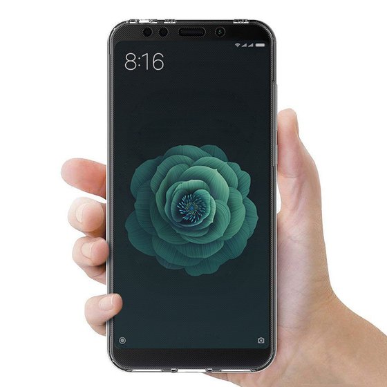 Microsonic Xiaomi Mi A2 (Mi 6X) Kılıf 6 tarafı tam full koruma 360 Clear Soft Şeffaf