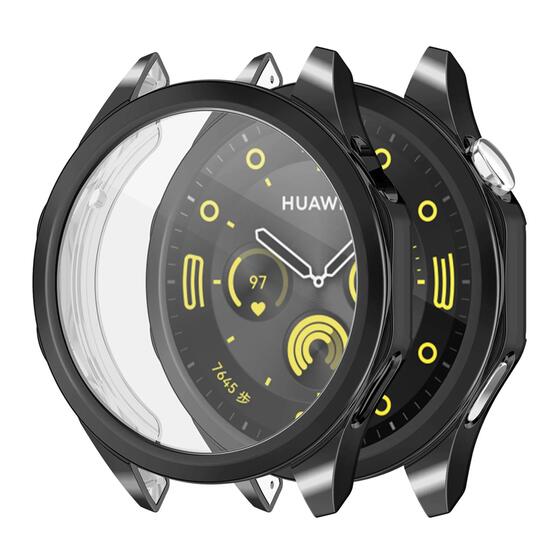 Microsonic Huawei Watch GT5 46mm Kılıf 360 Full Round Soft Silicone Siyah