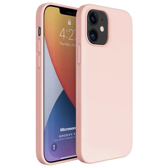 Microsonic Apple iPhone 12 Kılıf Groovy Soft Rose Gold