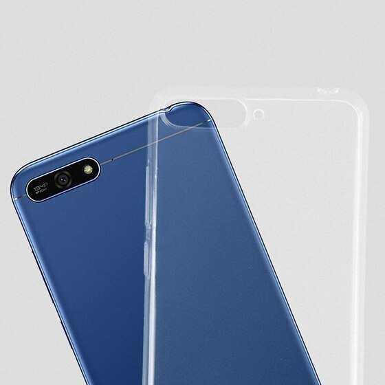 Microsonic Huawei Y6 2018 Kılıf Transparent Soft Beyaz