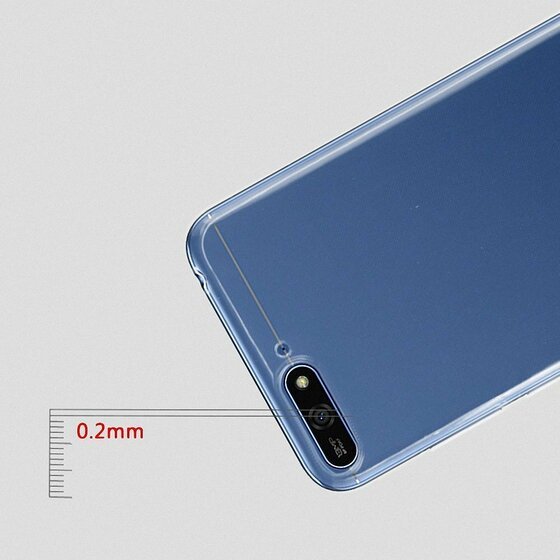 Microsonic Huawei Y6 2018 Kılıf Transparent Soft Beyaz