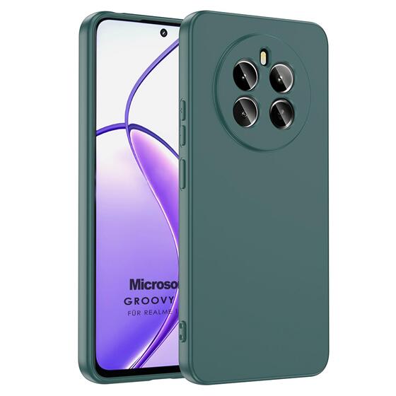 Microsonic Realme 12 Plus Kılıf Groovy Soft Koyu Yeşil