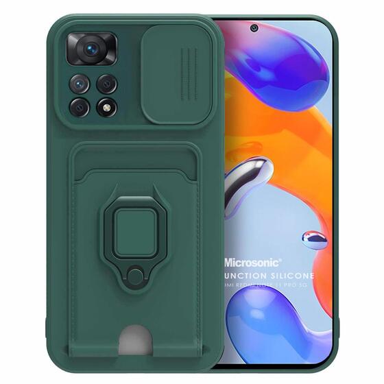 Microsonic Xiaomi Redmi Note 11 Pro 5G Kılıf Multifunction Silicone Yeşil