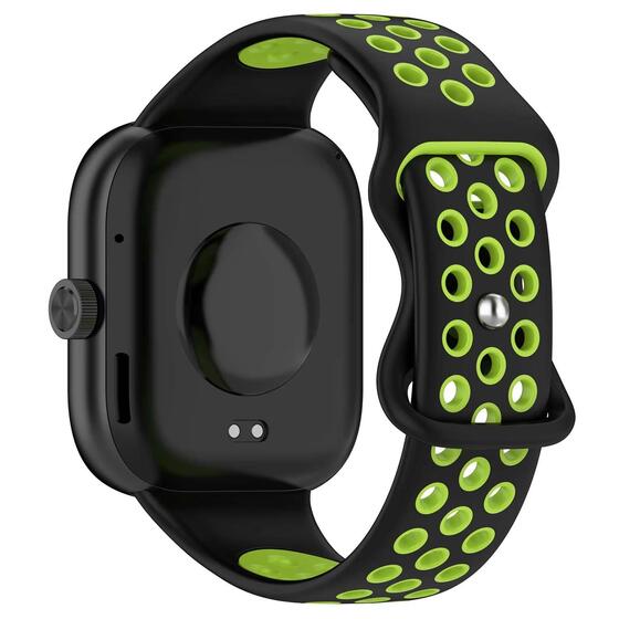 Microsonic Xiaomi Redmi Watch 5 Rainbow Gently Band Kordon Siyah Yeşil
