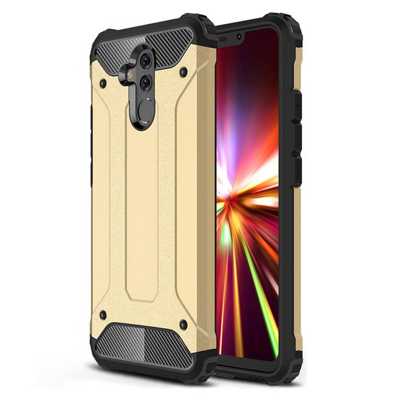 Microsonic Huawei Mate 20 Lite Kılıf Rugged Armor Gold