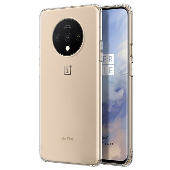 Microsonic OnePlus 7T Kılıf Transparent Soft Beyaz