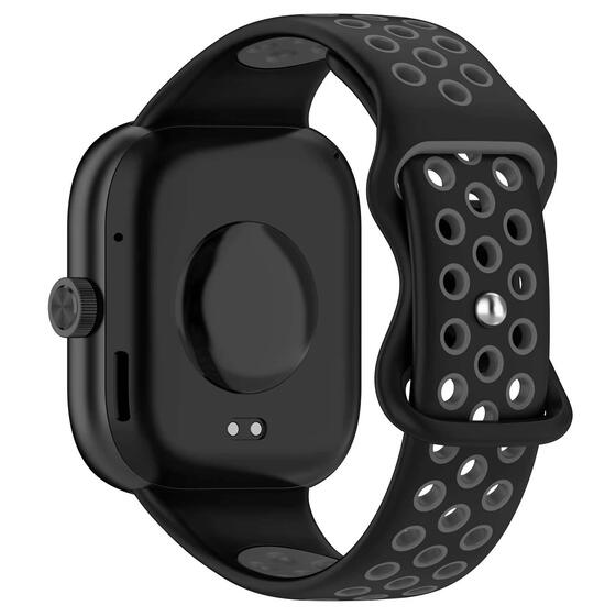 Microsonic Xiaomi Redmi Watch 5 Rainbow Gently Band Kordon Siyah Gri