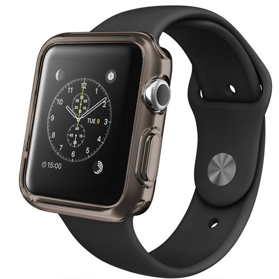 Microsonic Apple Watch Series 3 42mm Kılıf Clear Soft Siyah