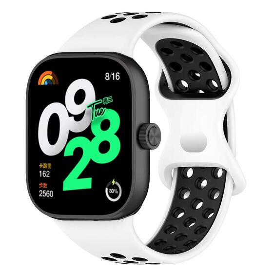 Microsonic Xiaomi Redmi Watch 5 Rainbow Gently Band Kordon Beyaz Siyah
