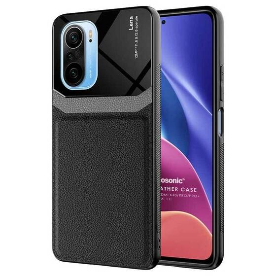 Microsonic Xiaomi Redmi K40 Pro+ Kılıf Uniq Leather Siyah