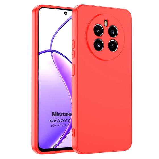 Microsonic Realme 12 Plus Kılıf Groovy Soft Kırmızı
