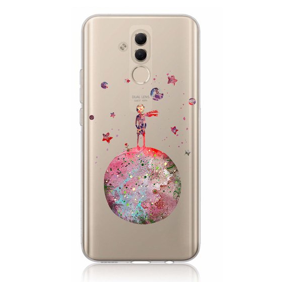 Microsonic Huawei Mate 20 Lite Desenli Kılıf Küçük Prens Kırmızı