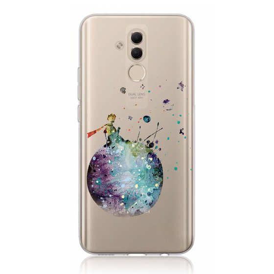 Microsonic Huawei Mate 20 Lite Desenli Kılıf Küçük Prens Mavi