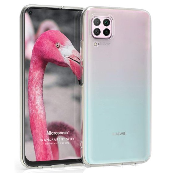 Microsonic Huawei P40 Lite Kılıf Transparent Soft Beyaz