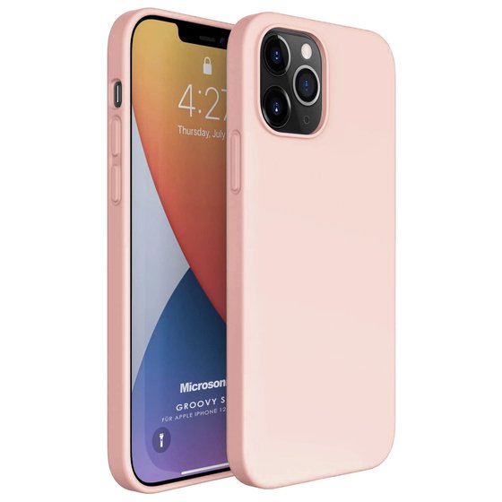 Microsonic Apple iPhone 12 Pro Kılıf Groovy Soft Rose Gold