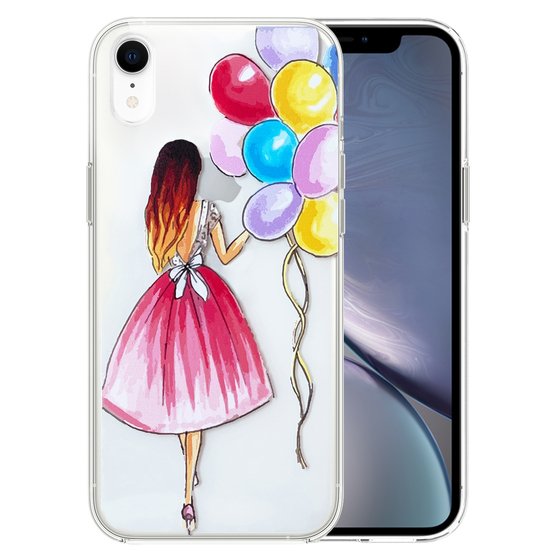 Microsonic iPhone XR Desenli Kılıf Balonlu Kız