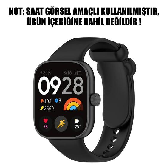 Microsonic Xiaomi Redmi Watch 5 Kordon Silicone Sport Band Siyah