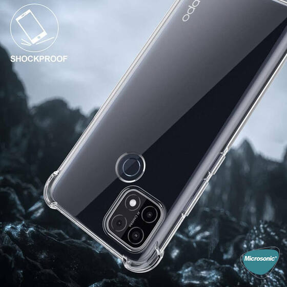 Microsonic Oppo A15s Kılıf Shock Absorbing Şeffaf