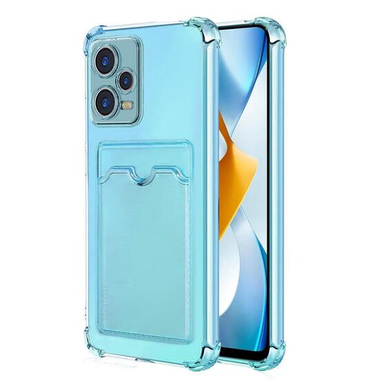 Microsonic Xiaomi Redmi Note 12 Pro Card Slot Shock Kılıf Mavi