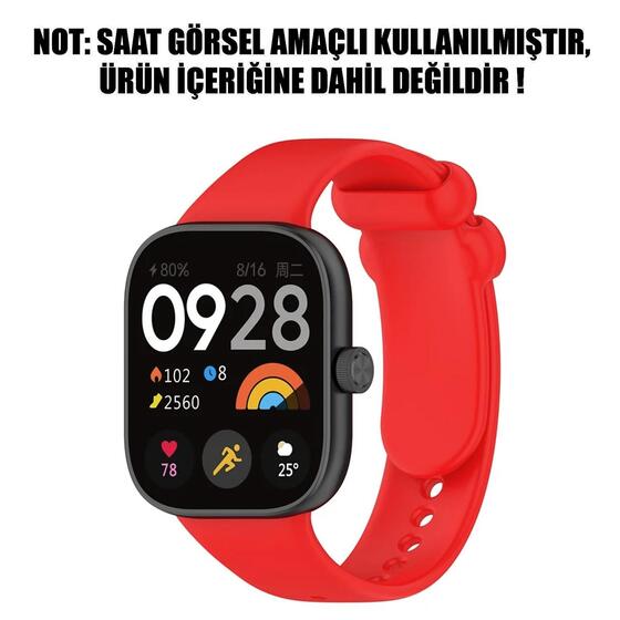 Microsonic Xiaomi Redmi Watch 5 Kordon Silicone Sport Band Kırmızı