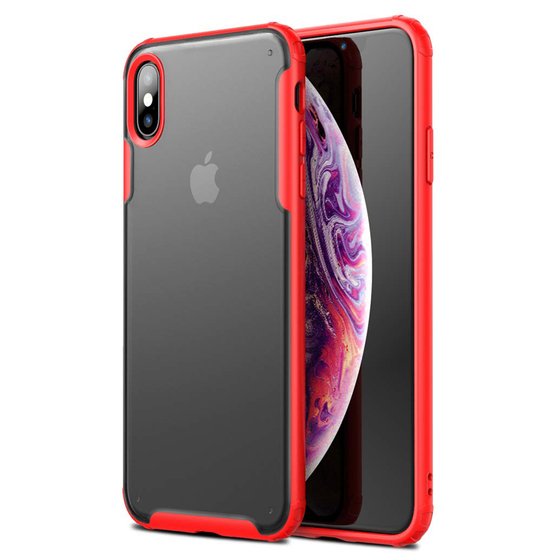 Microsonic Apple iPhone XS Kılıf Frosted Frame Kırmızı