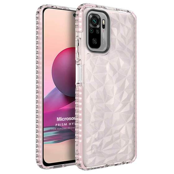 Microsonic Xiaomi Redmi Note 10S Kılıf Prism Hybrid Pembe