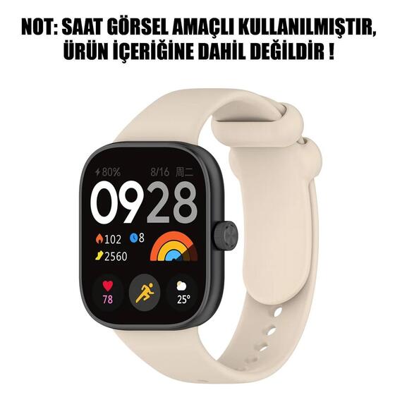 Microsonic Xiaomi Redmi Watch 5 Kordon Silicone Sport Band Bej
